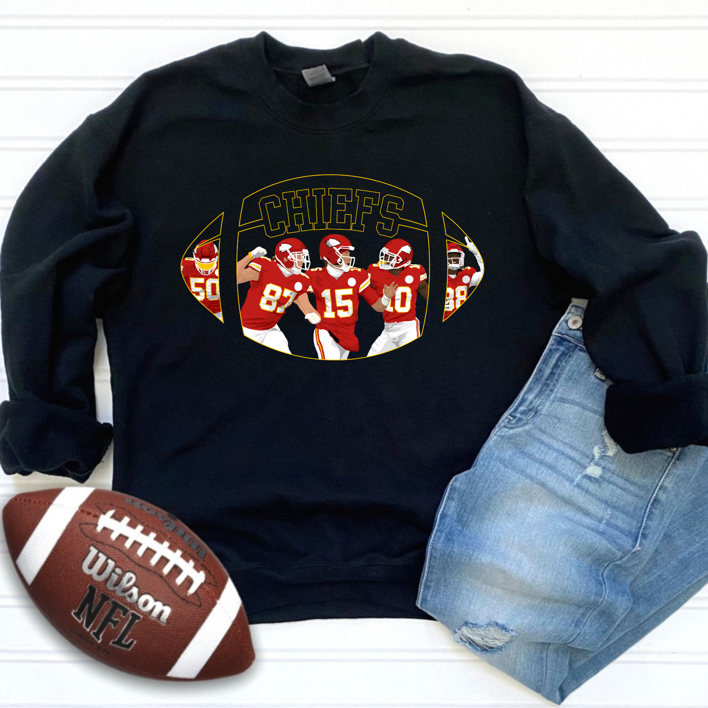 Chiefs Black Crewneck