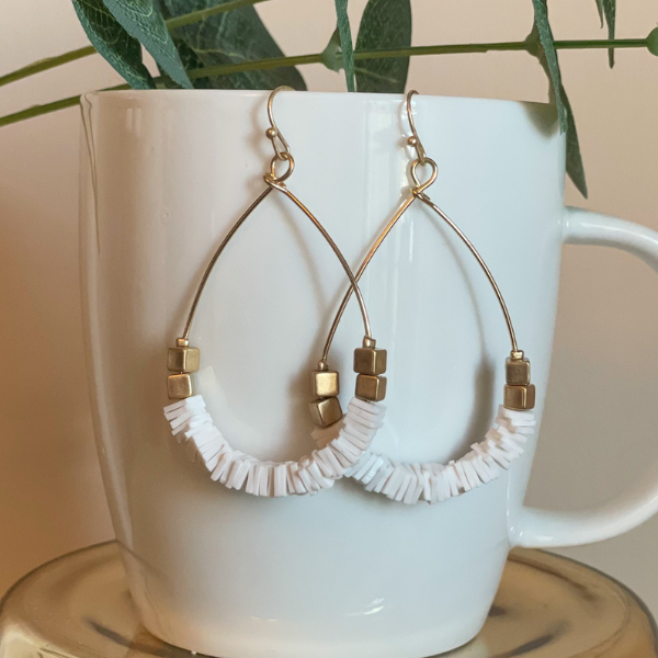 Colorful Beaded Earrings - 4 colors