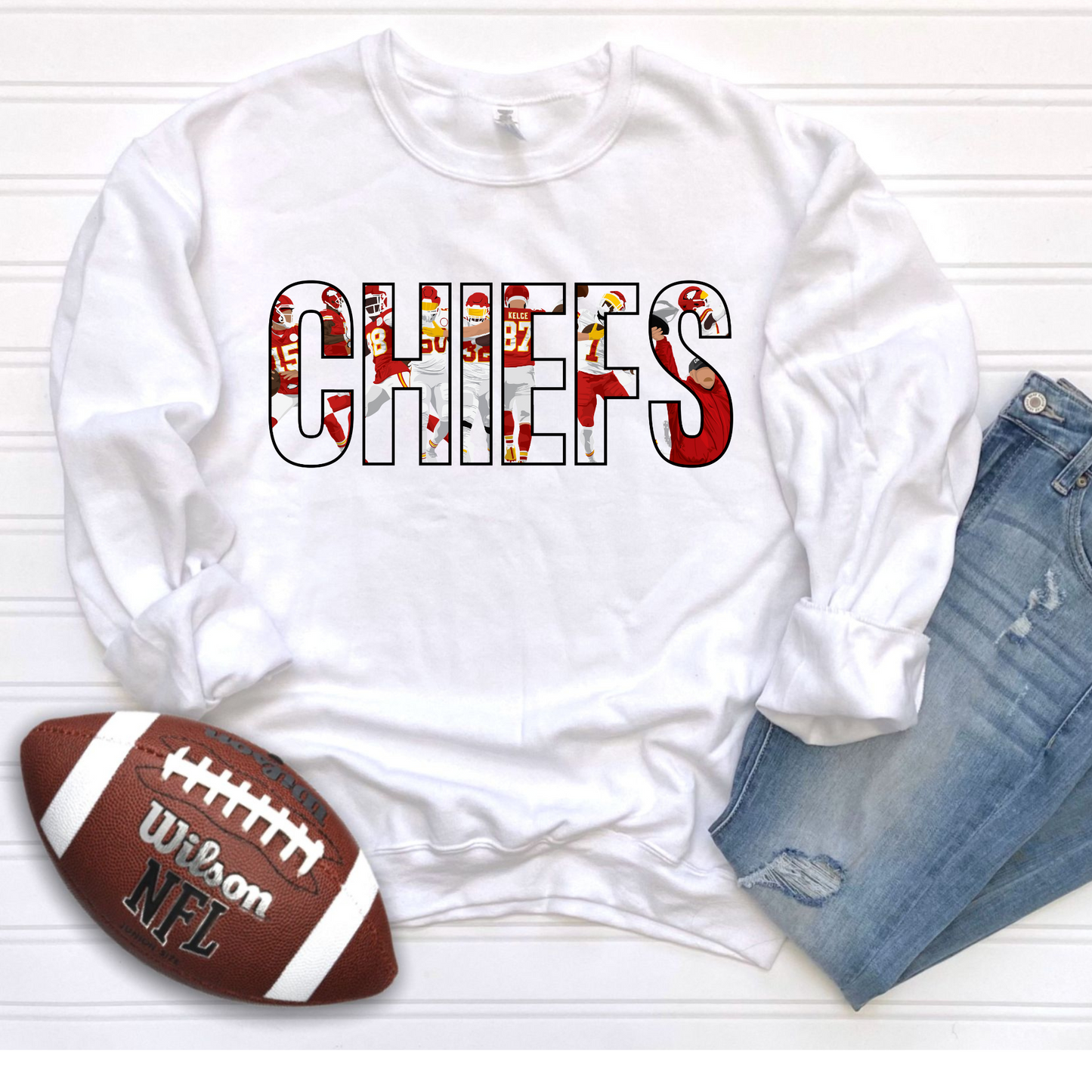 Chiefs White Crewneck