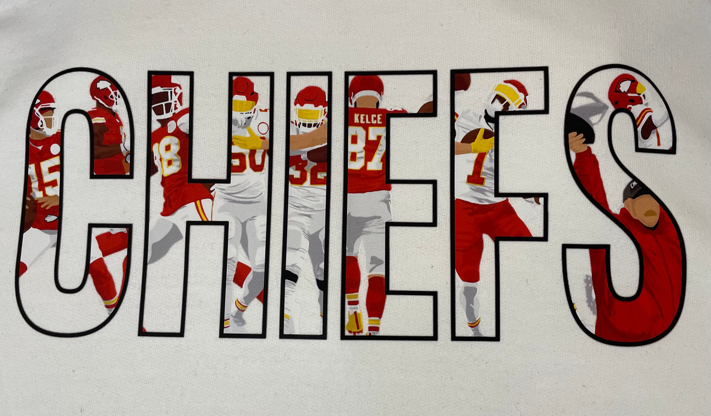 Chiefs White Crewneck