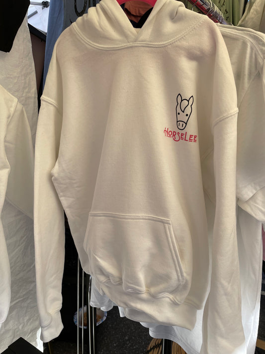 Easily Distracted By Horses White Hoodie