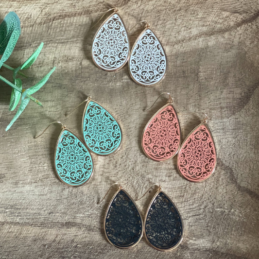 Pastel Filigree Earrings