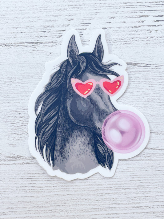 Bubble Gum Horse Sticker